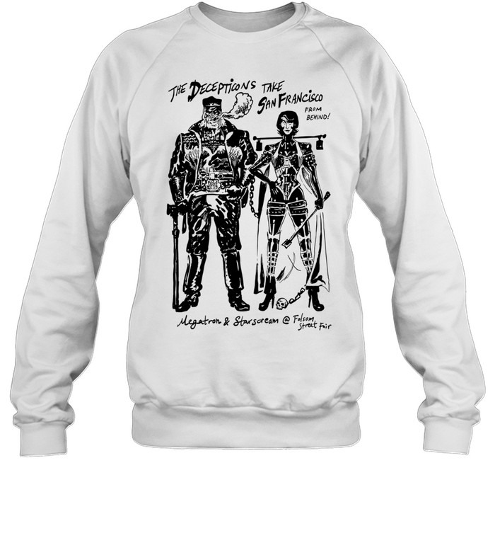 Megatron and Starscream Transformers the Decepticons take San Francisco Unisex Sweatshirt