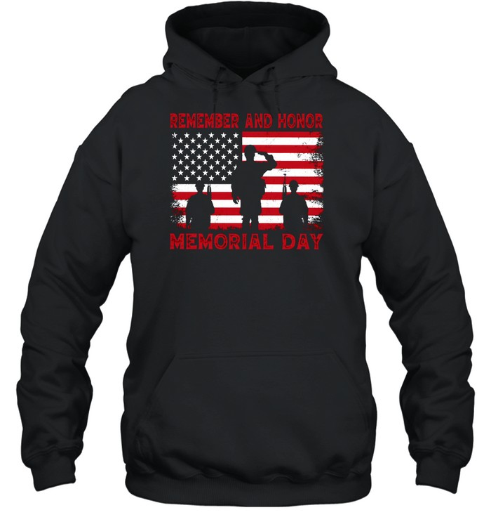 Memorial Day American Flag T- Unisex Hoodie