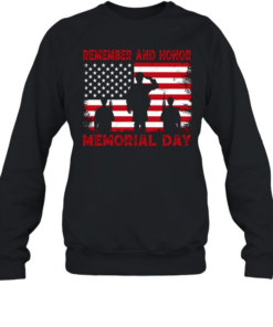 Memorial Day American Flag T- Unisex Sweatshirt