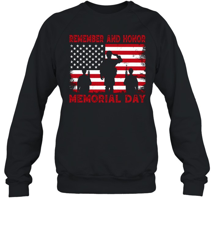 Memorial Day American Flag T- Unisex Sweatshirt
