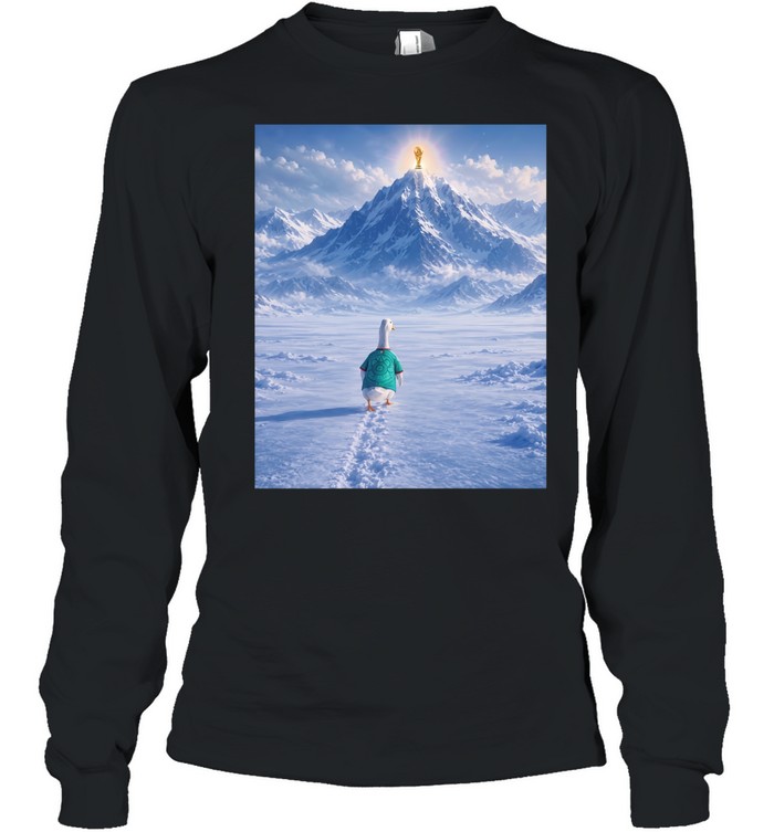 Mexico National Team Duck FIFA World Cup Trophy Snowy Mountain Long Sleeved T-shirt