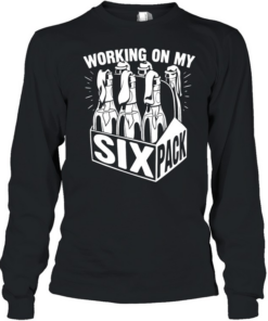 Molotov cocktail working on my six pack  Long Sleeved T-shirt