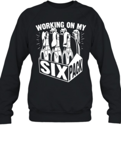 Molotov cocktail working on my six pack  Unisex Sweatshirt