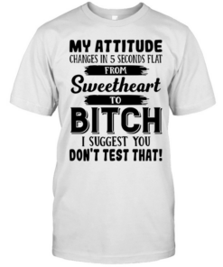 My Attitude Changes In 5 Seconds Flat T Classic Men's T-shirt
