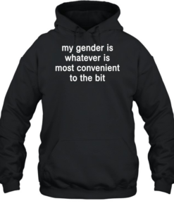 My gender is whatever most convenient to the bit Unisex Hoodie