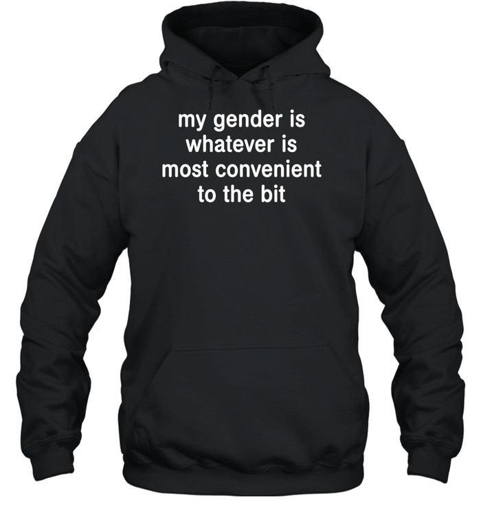 My gender is whatever most convenient to the bit Unisex Hoodie