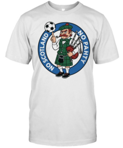 No Pahty No Soctland soccer and bagpipes cartoon T Classic Men's T-shirt
