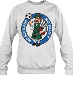 No Pahty No Soctland soccer and bagpipes cartoon T Unisex Sweatshirt