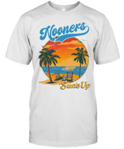 Nooners sun’s up beach sunset  Classic Men's T-shirt