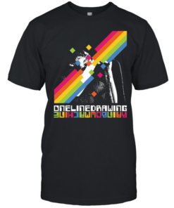 Onelinedrawing Rainbowmachine  Classic Men's T-shirt