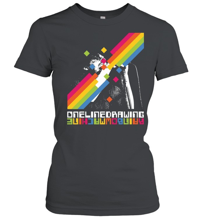 Onelinedrawing Rainbowmachine Classic Women's T-shirt