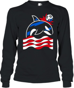 Orca National Soccer League graphic T Long Sleeved T-shirt