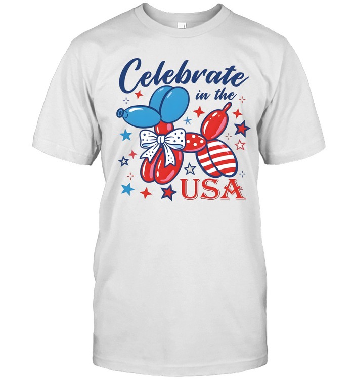 Patriotic Dog Balloon Classic Men's T-shirt