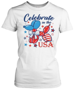 Patriotic Dog Balloon Classic Women's T-shirt