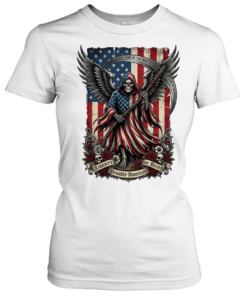 Patriotic Grim Reaper Liberty Or Death T Classic Women's T-shirt