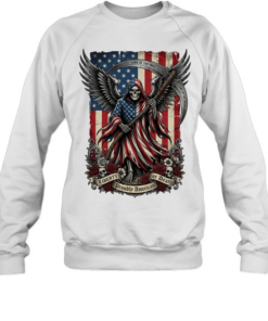 Patriotic Grim Reaper Liberty Or Death T Unisex Sweatshirt