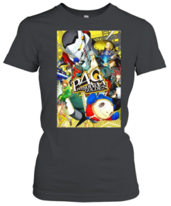 Persona 4 Golden Main Cast and Izanagi Character Art P4 Golden Logo Classic Women's T-shirt