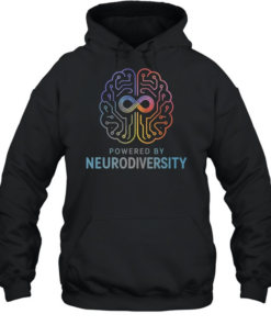 Powered by neurodiversity the brain  Unisex Hoodie