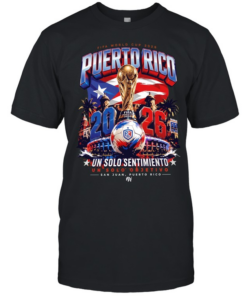 Puerto Rico FIFA World Cup 2026 Un Solo Sentimiento Un Solo Objetivo San Juan poster T Classic Men's T-shirt