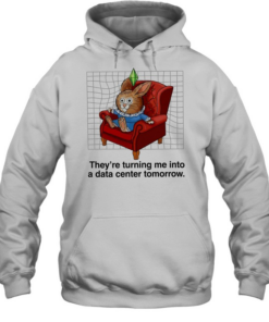Rabbit they’re turning me into a data center tomorrow  Unisex Hoodie