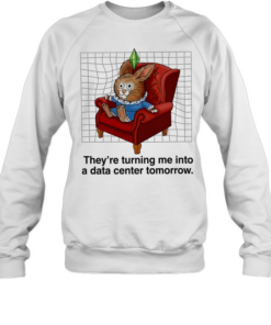 Rabbit they’re turning me into a data center tomorrow  Unisex Sweatshirt