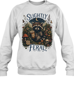 Raccoon sitting slightly feral  Unisex Sweatshirt