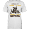 Raccoons Inside every older person is a younger person wondering what the hell T Classic Men's T-shirt