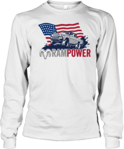 Ram Power Toyota Tacoma American flag Long Sleeved T-shirt