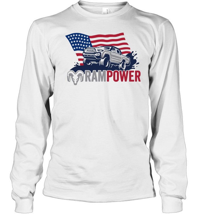 Ram Power Toyota Tacoma American flag Long Sleeved T-shirt