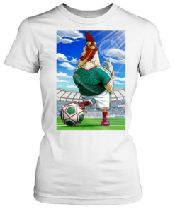 Rooster Fighter Mexican Soccer Fan Athlete Mayan Calendar  Classic Women's T-shirt