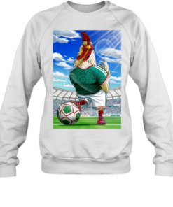 Rooster Fighter Mexican Soccer Fan Athlete Mayan Calendar  Unisex Sweatshirt