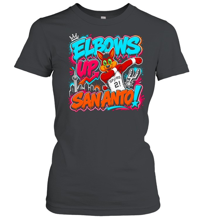 San Antonio Spurs Mascot Elbows Up Sananto T Classic Women's T-shirt