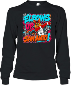 San Antonio Spurs Mascot Elbows Up Sananto T Long Sleeved T-shirt