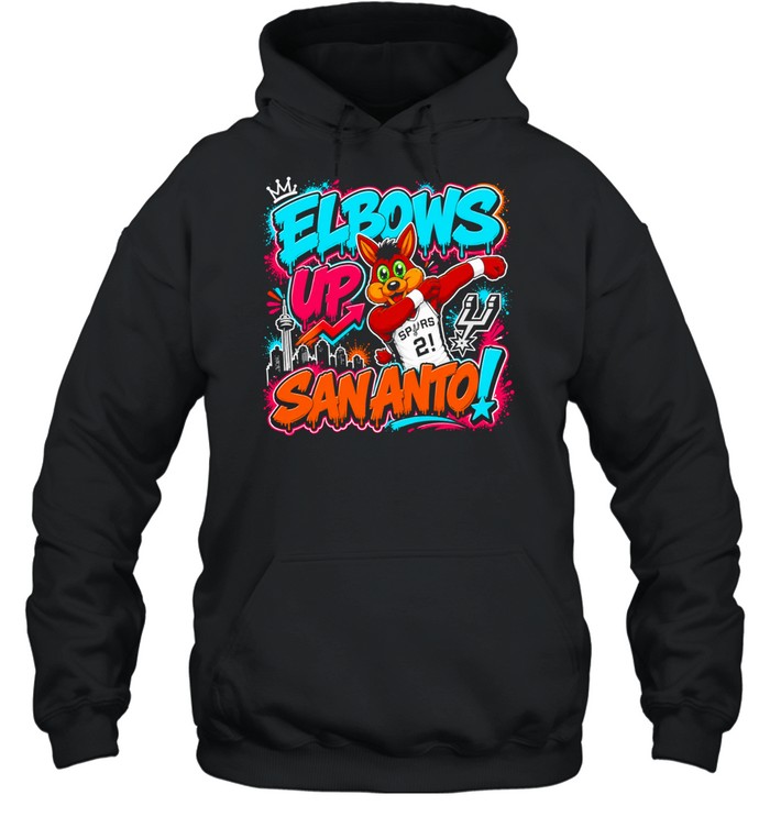 San Antonio Spurs Mascot Elbows Up Sananto T Unisex Hoodie