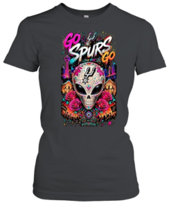 San Antonio Spurs Sugar Skull Por Vida Go Spurs Go  Classic Women's T-shirt