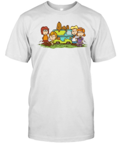 Scooby Doo Peanuts Gang mashup Mystery Machine mystery inc characters kids  Classic Men's T-shirt
