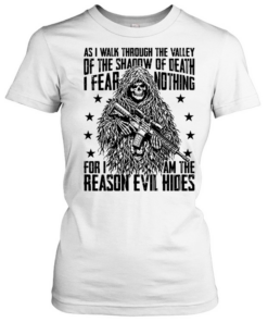 Sniper Skeleton as I walk through the valley of the shadow of death I fear nothing T Classic Women's T-shirt