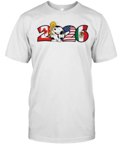 Snoopy 2026 World Cup soccer Canada USA Mexico soccer  Classic Men's T-shirt