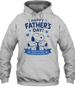 Snoopy Peanuts Happy Father Day Thanks for being my hero every day Unisex Hoodie