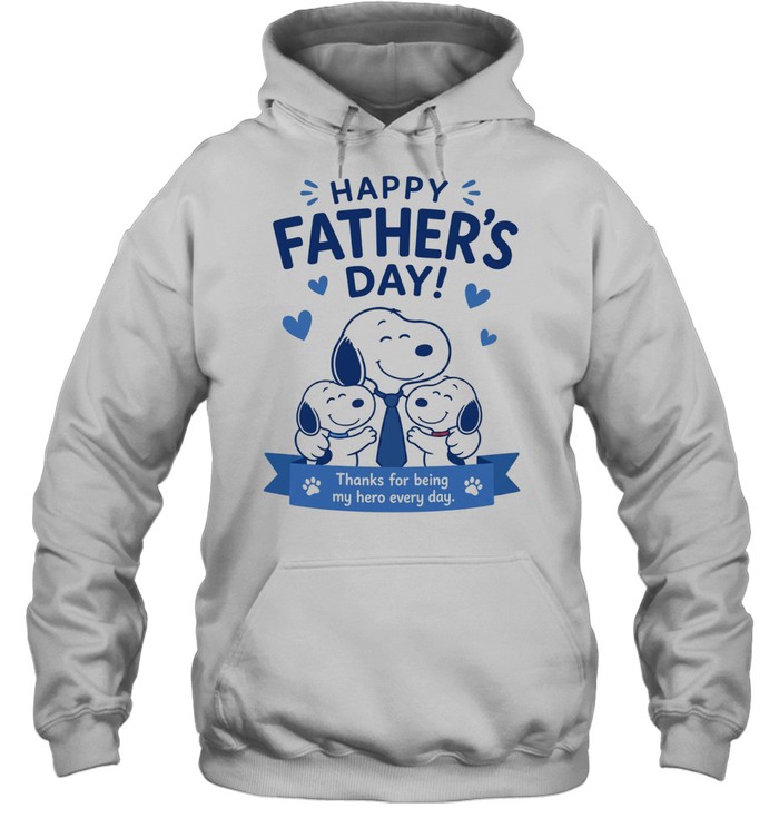 Snoopy Peanuts Happy Father Day Thanks for being my hero every day Unisex Hoodie