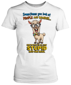 Sometimes You Look At People And Wonder How Do They Fit All That Stupid Into One Head T Classic Women's T-shirt