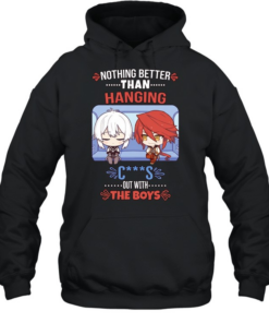Stelle and Himeko nothing better than hanging out with the boys Unisex Hoodie