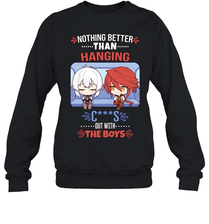 Stelle and Himeko nothing better than hanging out with the boys Unisex Sweatshirt