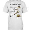 Tennis Player Coffee Play Tennis Drink Beer My Plan for Today Life Humor T Classic Men's T-shirt