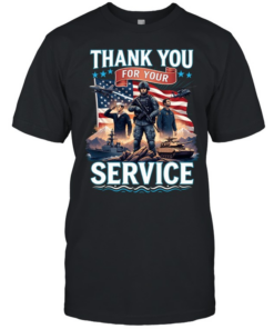 Thank You For Your Service American Military Patriotic Tribute T Classic Men's T-shirt