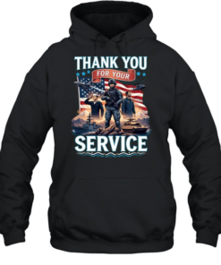 Thank You For Your Service American Military Patriotic Tribute T Unisex Hoodie