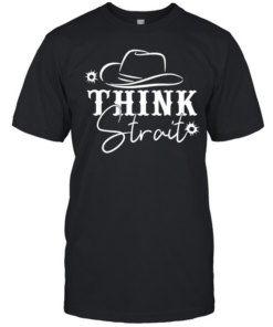 Think Strait the hat  Classic Men's T-shirt