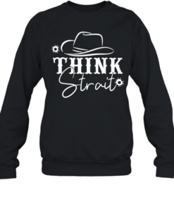 Think Strait the hat  Unisex Sweatshirt