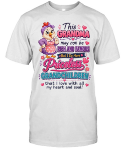 This Grandma May Not Be Rich And Famous But I Do Have Priceless Grandchildren That I Love With All My Heart And Soul T Classic Men's T-shirt
