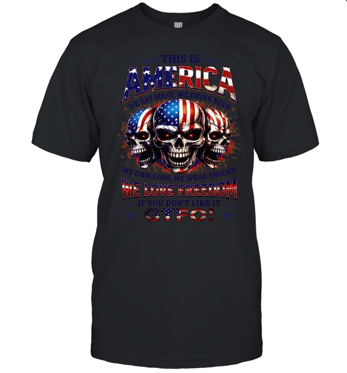 This Is America We Eat Meat We Drink Beer T Classic Men's T-shirt
